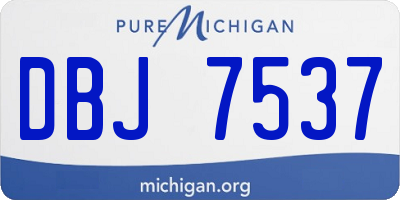MI license plate DBJ7537