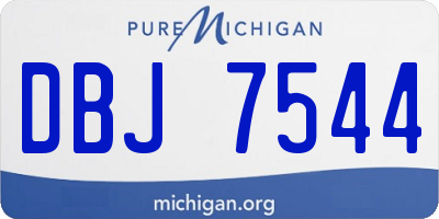 MI license plate DBJ7544
