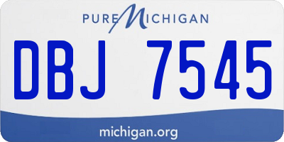 MI license plate DBJ7545