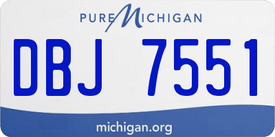 MI license plate DBJ7551