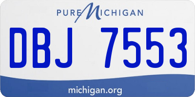MI license plate DBJ7553