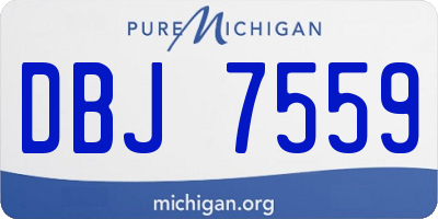 MI license plate DBJ7559