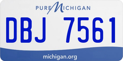 MI license plate DBJ7561