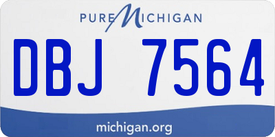 MI license plate DBJ7564