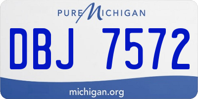 MI license plate DBJ7572
