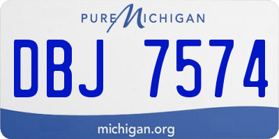 MI license plate DBJ7574