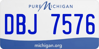 MI license plate DBJ7576