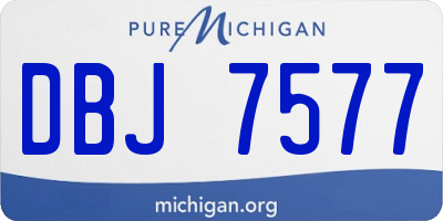 MI license plate DBJ7577