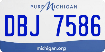 MI license plate DBJ7586