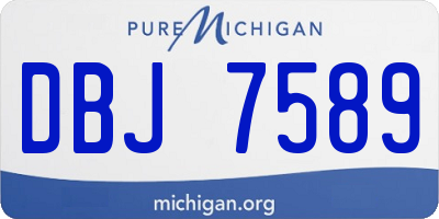 MI license plate DBJ7589