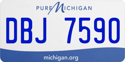 MI license plate DBJ7590
