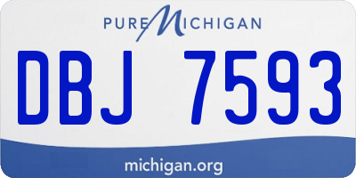MI license plate DBJ7593