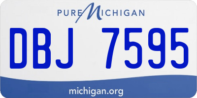 MI license plate DBJ7595
