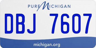 MI license plate DBJ7607