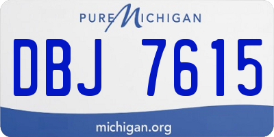 MI license plate DBJ7615