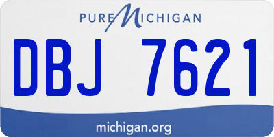 MI license plate DBJ7621