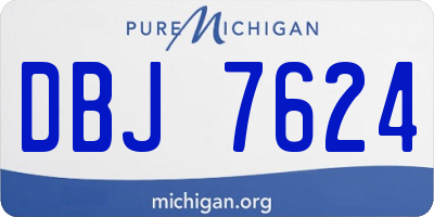MI license plate DBJ7624