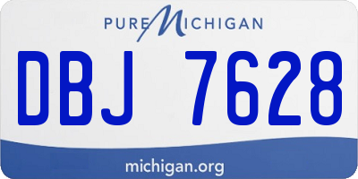 MI license plate DBJ7628