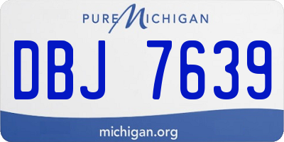 MI license plate DBJ7639