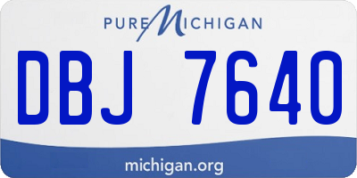 MI license plate DBJ7640