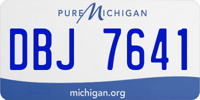 MI license plate DBJ7641