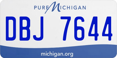 MI license plate DBJ7644