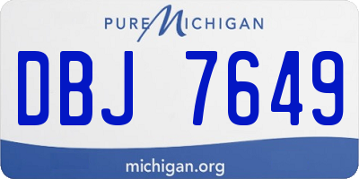 MI license plate DBJ7649