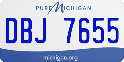 MI license plate DBJ7655
