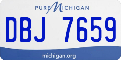 MI license plate DBJ7659