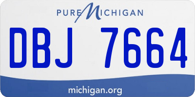 MI license plate DBJ7664