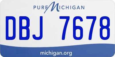 MI license plate DBJ7678