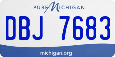 MI license plate DBJ7683