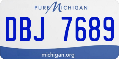 MI license plate DBJ7689