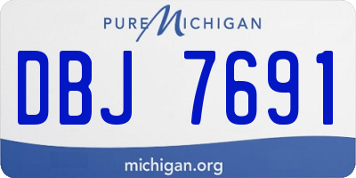 MI license plate DBJ7691