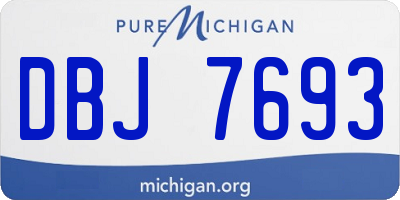 MI license plate DBJ7693