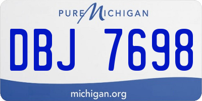 MI license plate DBJ7698