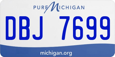 MI license plate DBJ7699