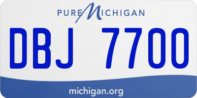 MI license plate DBJ7700