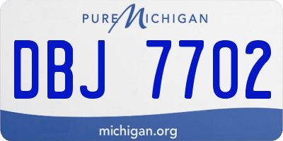 MI license plate DBJ7702