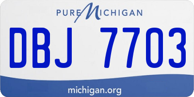 MI license plate DBJ7703