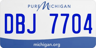 MI license plate DBJ7704