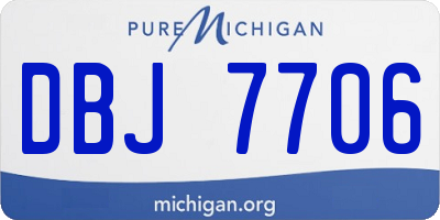 MI license plate DBJ7706