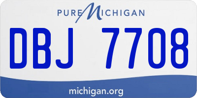 MI license plate DBJ7708