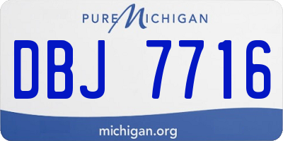 MI license plate DBJ7716