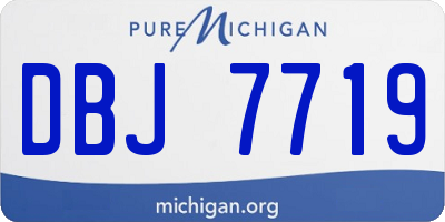 MI license plate DBJ7719