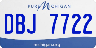 MI license plate DBJ7722