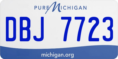 MI license plate DBJ7723