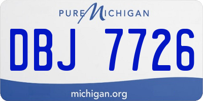 MI license plate DBJ7726