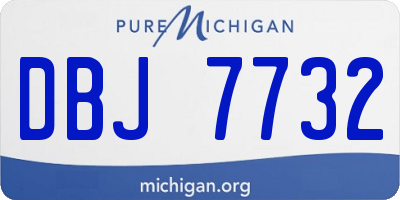 MI license plate DBJ7732