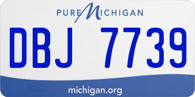 MI license plate DBJ7739
